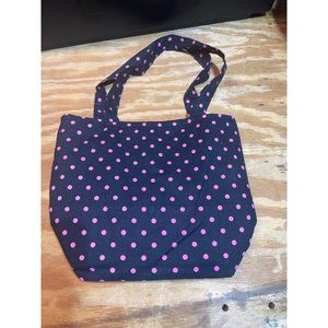 Black and pink polka dot purse